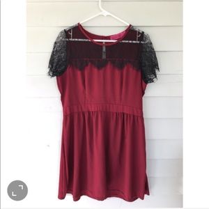Boohoo Lace Insert Dress